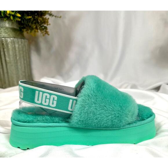 Ugg Disco Slide Platform Back Strap Boho Retro Mint Green 8 - Picture 13 of 16